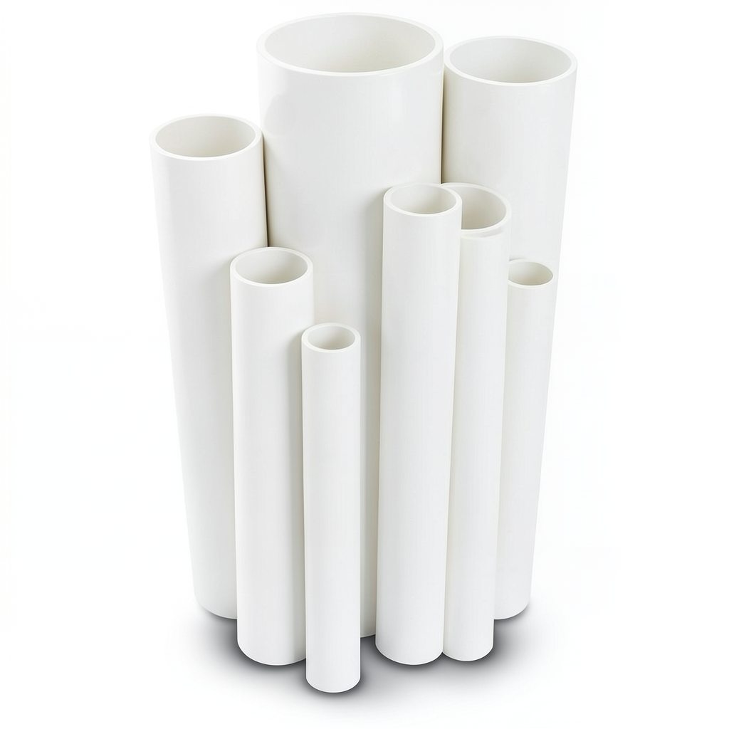 مواسير UPVC ضغط 6.9 بار مقاس 8 إنش سمك 5.33 مم لون أبيض
