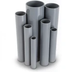 مواسير UPVC ضغط 6.9 بار مقاس 8 إنش سمك 5.33 مم لون رمادي
