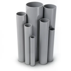 مواسير UPVC مقاس 8 إنش سمك 8.43 مم ضغط 11 بار لون رمادي