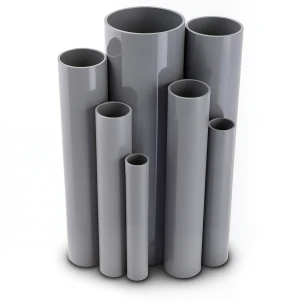 مواسير UPVC ضغط 13.8 بار مقاس 8 إنش سمك 10.41 مم لون رمادي