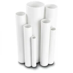 مواسير UPVC مقاس 8 إنش سمك 12.90 مم ضغط 17.2 بار لون أبيض