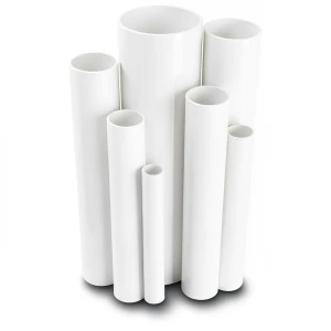 مواسير UPVC مقاس 8 إنش سمك 12.90 مم ضغط 17.2 بار لون أبيض