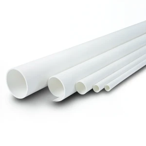 مواسير UPVC ضغط 11 بار مقاس ½ 1 إنش سمك 1.85 مم لون أبيض