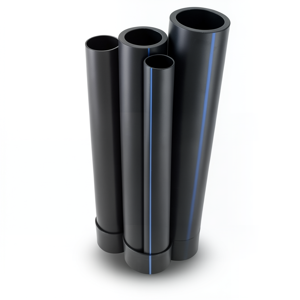 أنابيب HDPE PE 100 ضغط 10 بار قطر خارجي 200 مم سمك 11.9 مم لون اسود | نيبروبلاست