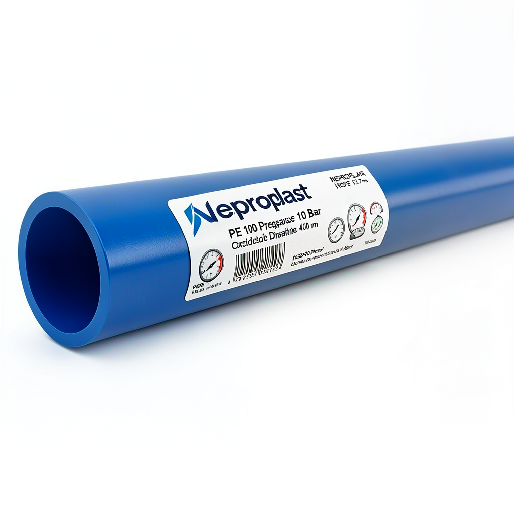 Neproplast HDPE Pipes PE 100 Pressure 10 Bar Outside Diameter 400 mm Thickness 23.7 mm Blue | NEPROPLAST