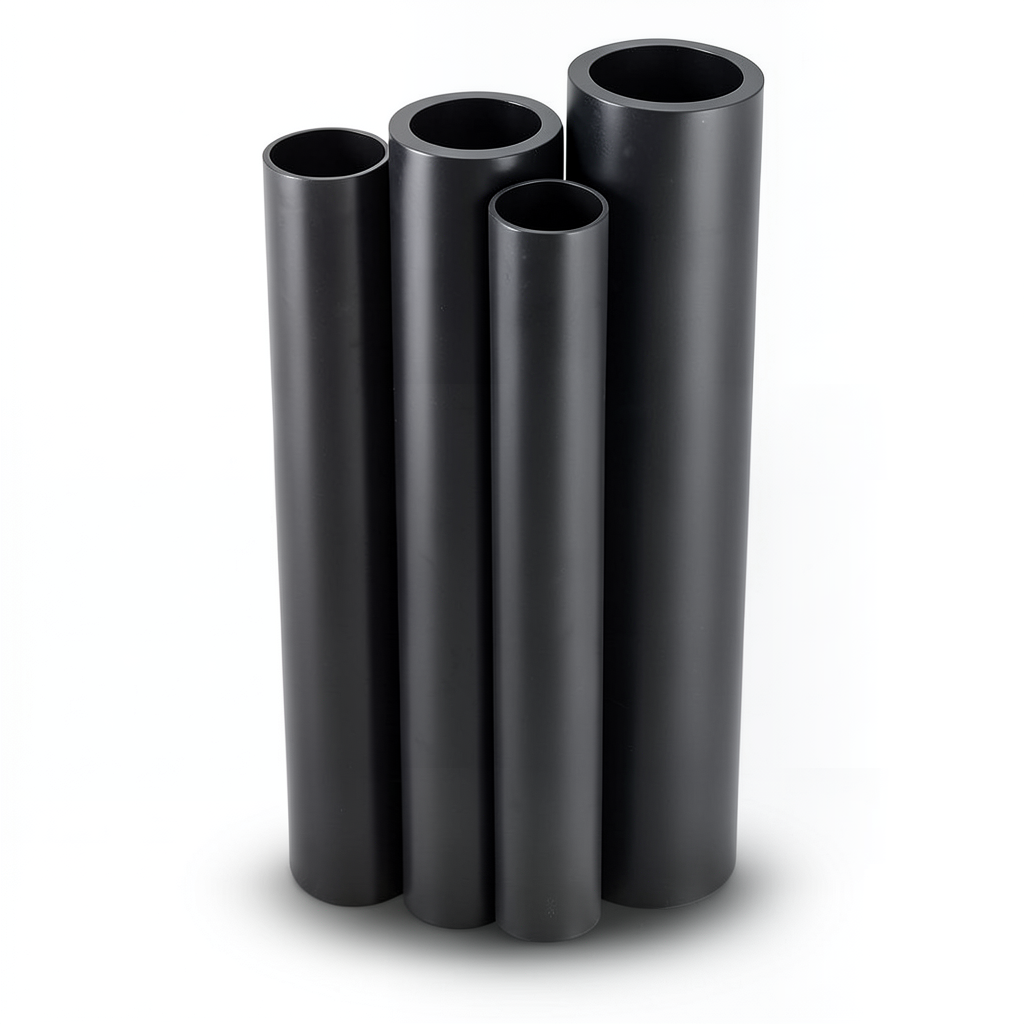 أنابيب HDPE PE 80 ضغط 10 بار قطر خارجي 160 مم سمك 11.8 مم لون أسود