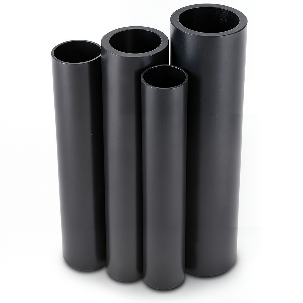 مواسير HDPE PE 100 ضغط 12.5 بار قطر خارجي 180 مم سمك 13.3 مم لون أسود