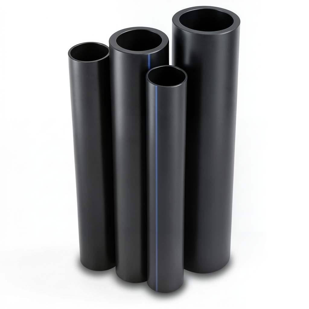 HDPE Pipes PE 100 Pressure 12.5 Bar Outside Diameter 200 mm Thickness 14.7 mm Black