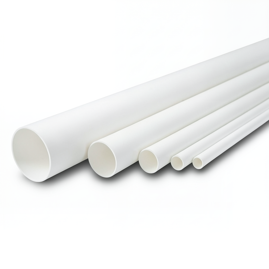 UPVC Pipes Nominal Pressure 8.6 Bar Size ½ & 1 Inch Thickness 1.52 mm White
