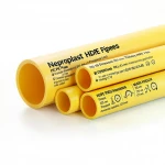 مواسير HDPE نيبروبلاست PE 100 ضغط 6 بار قطر خارجي 355 مم سمك 12.9 مم لون أصفر 