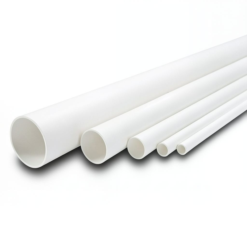مواسير UPVC ضغط 8.6 بار مقاس 6 إنش سمك 5.18 مم لون أبيض