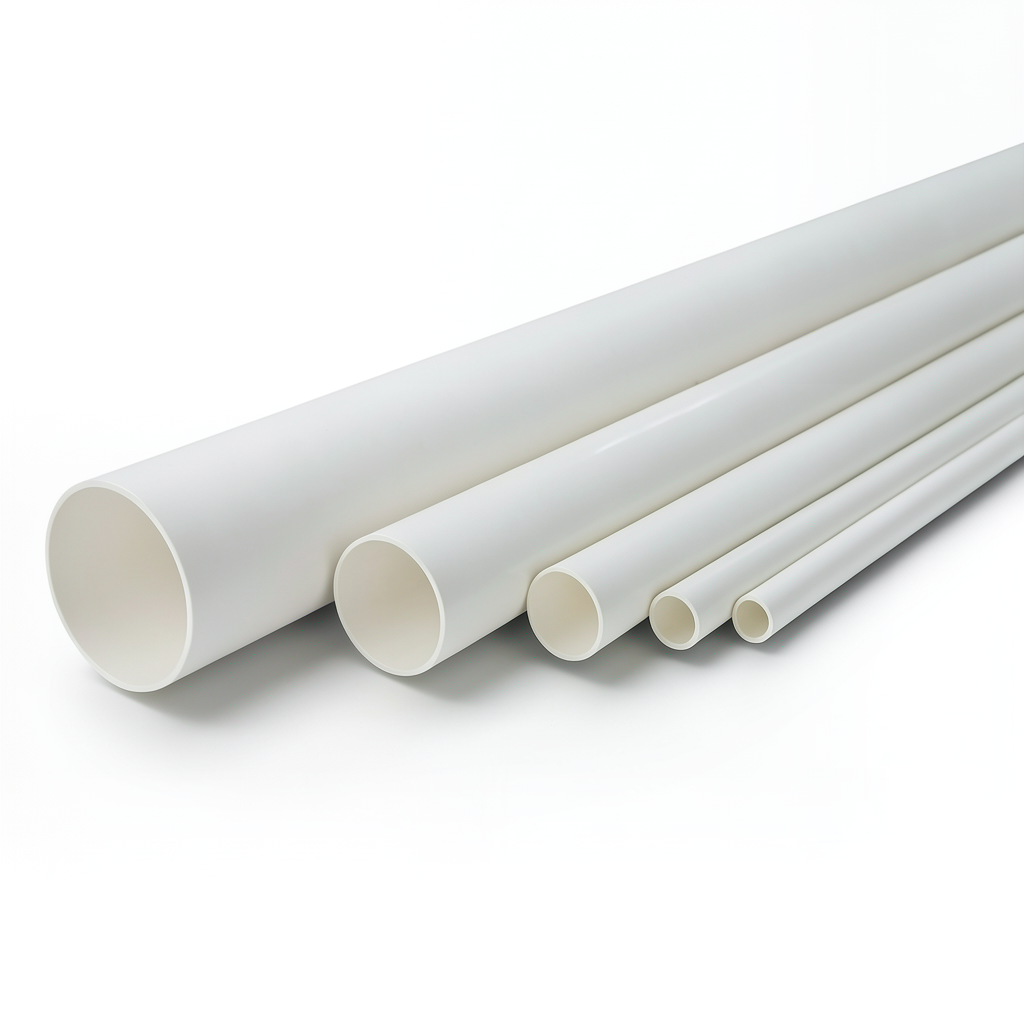 مواسير UPVC ضغط 8.6 بار مقاس 8 إنش سمك 6.73 مم لون أبيض