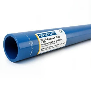 HDPE Pipes PE 100 Pressure 10 Bar Outside Diameter 280 mm Thickness 16.6 mm Blue | NEPROPLAST