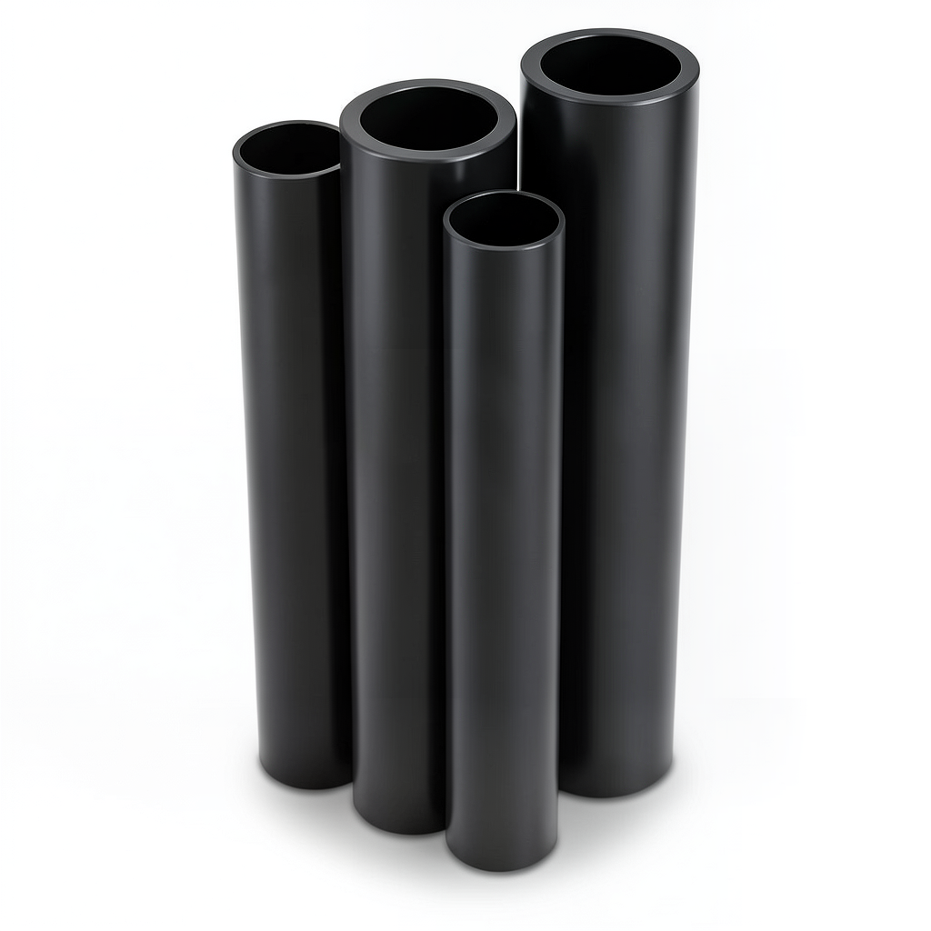 HDPE Pipes PE 80 Pressure 10 Bar Outer Diameter 560 mm Thickness 41.2 mm Black