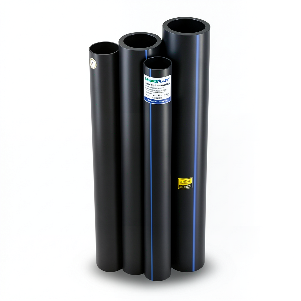 أنابيب HDPE نيبروبلاست PE 100 ضغط 10 بار قطر خارجي 355 مم سمك 21.1 مم لون اسود | نيبروبلاست