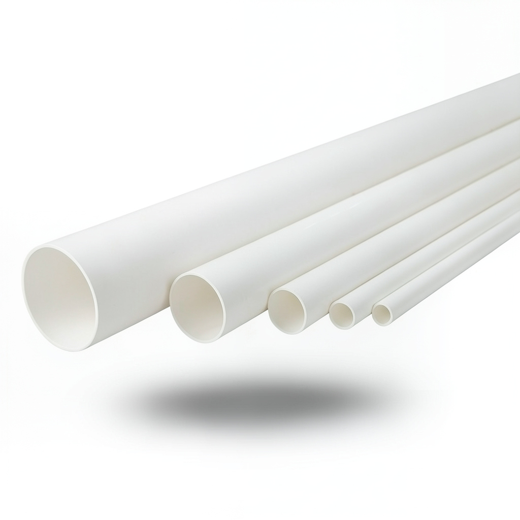 مواسير UPVC ضغط 11 بار مقاس 2 إنش سمك 2.31 مم لون أبيض