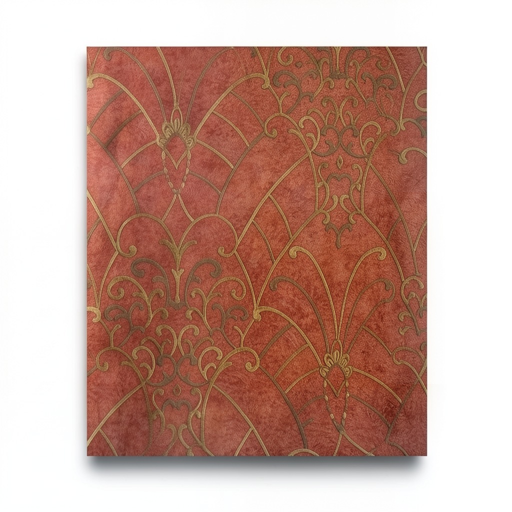 Italian Wall Decoration 10m x 0.73m Dark Orange, Model 26048