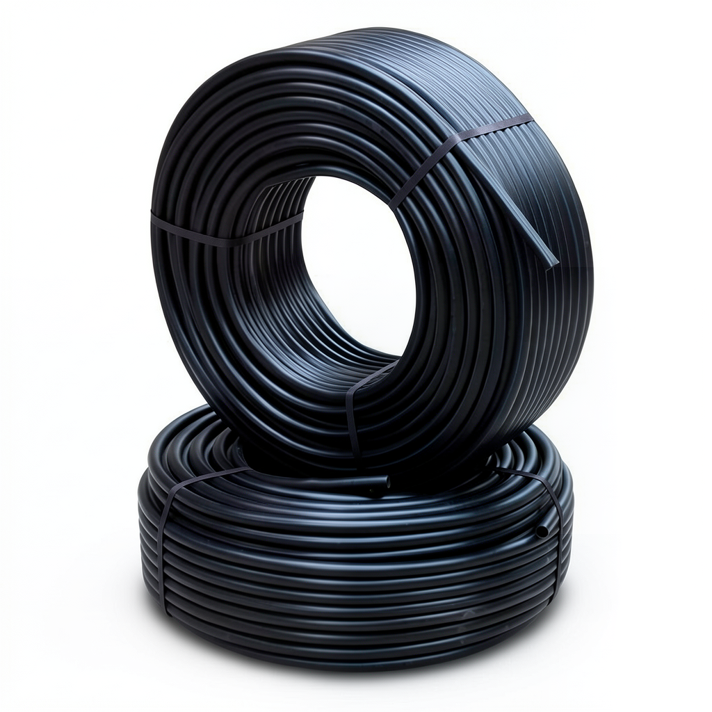 أنابيب HDPE PE 80 ضغط 10 بار قطر خارجي 110 مم سمك 8.1 مم لون أسود