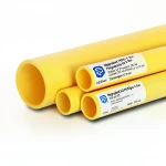 مواسير HDPE نيبروبلاست PE 100 ضغط 6 بار قطر خارجي 355 مم سمك 12.9 مم لون أصفر 