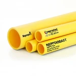 مواسير HDPE نيبروبلاست PE 100 ضغط 6 بار قطر خارجي 450 مم سمك 16.4 مم لون أصفر 