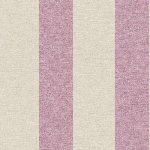 Striped Wall Decoration 10m x 0.53m Beige with Pink