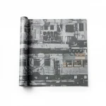 German wall Covering for youth and children, size 10 m x 0.53 m, gray color, model 82120