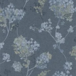 Floral Wall Decoration 10m x 0.53m Gray Color, Model 449280