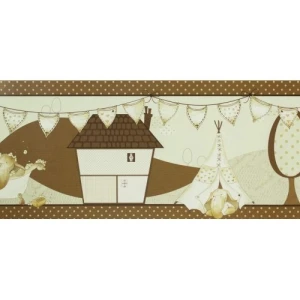British Wallpaper Youth and Children 10m x 0.53m Beige Brown