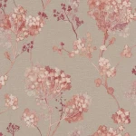 German Floral Wall Covering 10m x 0.53m Dark Beige, Model 449273