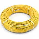 أنابيب HDPE نيبروبلاست PE 80 ضغط 6 بار قطر خارجي 90 مم سمك 4.1 مم لون أصفر 