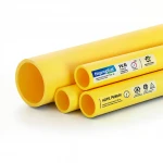 مواسير HDPE نيبروبلاست PE 80 ضغط 6 بار قطر خارجي 180 مم سمك 8.2 مم لون أصفر 