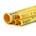مواسير HDPE نيبروبلاست PE 80 ضغط 6 بار قطر خارجي 180 مم سمك 8.2 مم لون أصفر 