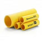 مواسير HDPE نيبروبلاست PE 80 ضغط 6 بار قطر خارجي 200 مم سمك 9.1 مم لون أصفر 