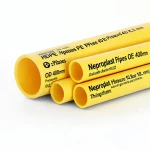 Neproplast  HDPE Pipes PE 80 Pressure 6 Bar Outside Diameter 400 mm Thickness 18.2 mm Color Yellow