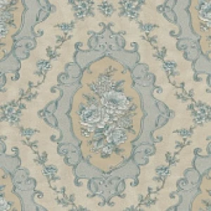 Italian Wall Covering 10m x 0.73m Beige with Pale Green, Model 27007