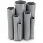 مواسير UPVC التقنية العصرية ضغط 6/20 بار  مقاس 63 عمق التداخل (S) 65  مم سمك 1.9 مم  رمادي