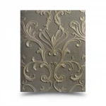 Italian Wallpaper Dark beige Color , Classic Design , Size 10mx0.70m, Model 14114