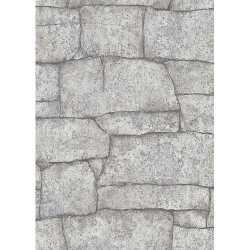 German Stone Wallpaper 10m x 0.53m Pale Gray, Model 1029714