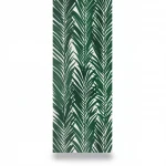 Leaf patterned wall decoration, dark green color, length 10 m, width 0.53 m, model 10031-07