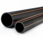 مواسير HDPE الراجحي    قطر خارجي   32 مم سمك 1.9 مم لون أسود مع خطوط برتقالي   