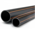 Al-Rajhi HDPE Pipes   Outside Diameter   50 mm Thickness 3 mm Color Black With Orange stripes   