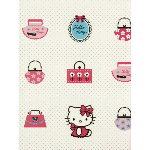 Youth and Children Wallpaper Pale Beige with Pink, 10m x 0.53m, Model 73499