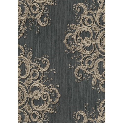 Wallpaper German Wall Decoration 10m x 0.53m Dark Grey, Model 10154-15