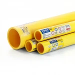 مواسير HDPE نيبروبلاست PE 80 ضغط 4 بار قطر خارجي 200 مم سمك 6.2 مم لون أصفر 
