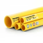 مواسير HDPE نيبروبلاست PE 80 ضغط 4 بار قطر خارجي 250 مم سمك 7.7 مم لون أصفر 