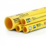 مواسير HDPE نيبروبلاست PE 80 ضغط 3.2 بار قطر خارجي 200 مم سمك 4.9 مم لون أصفر 