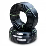 أنابيب HDPE نيبروبلاست PE 80 ضغط 10 بار قطر خارجي 90 مم سمك 6.7 مم لون اسود