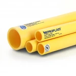مواسير HDPE نيبروبلاست PE 80 ضغط 3.2 بار قطر خارجي 160 مم سمك 4.0 مم لون أصفر 