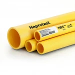 مواسير HDPE نيبروبلاست PE 80 ضغط 3.2 بار قطر خارجي 280 مم سمك 6.9 مم لون أصفر 
