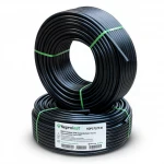 أنابيب HDPE نيبروبلاست PE 80 ضغط 10 بار قطر خارجي 125 مم سمك 9.2 مم لون اسود